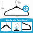 Kid's Velvet Felt Non Slip Clothing Hangers - 50 Pack