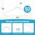 Kid's Velvet Felt Non Slip Clothing Hangers - 50 Pack