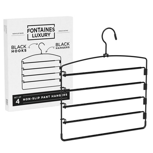 5-Tier Pants Hangers Set - 4 Pack
