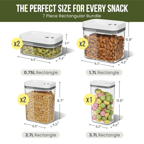 Pump Lock Airtight Food Storage Containers