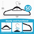Velvet Felt Non Slip Clothing Hangers - 50 Pack