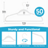 Velvet Felt Non Slip Clothing Hangers - 50 Pack