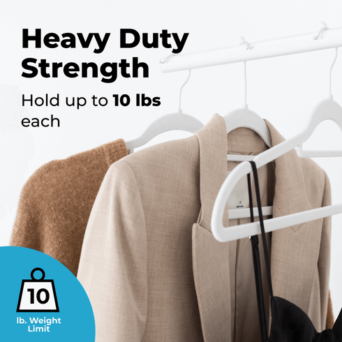 Velvet Felt Non Slip Clothing Hangers - 50 Pack