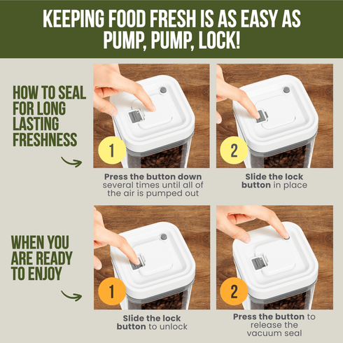 Pump Lock Airtight Food Storage Containers