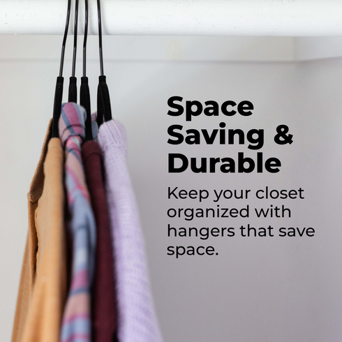 Velvet Felt Non Slip Clothing Hangers - 50 Pack