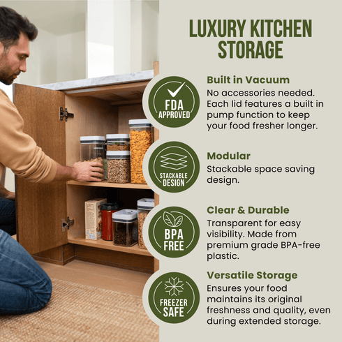 Pump Lock Airtight Food Storage Containers